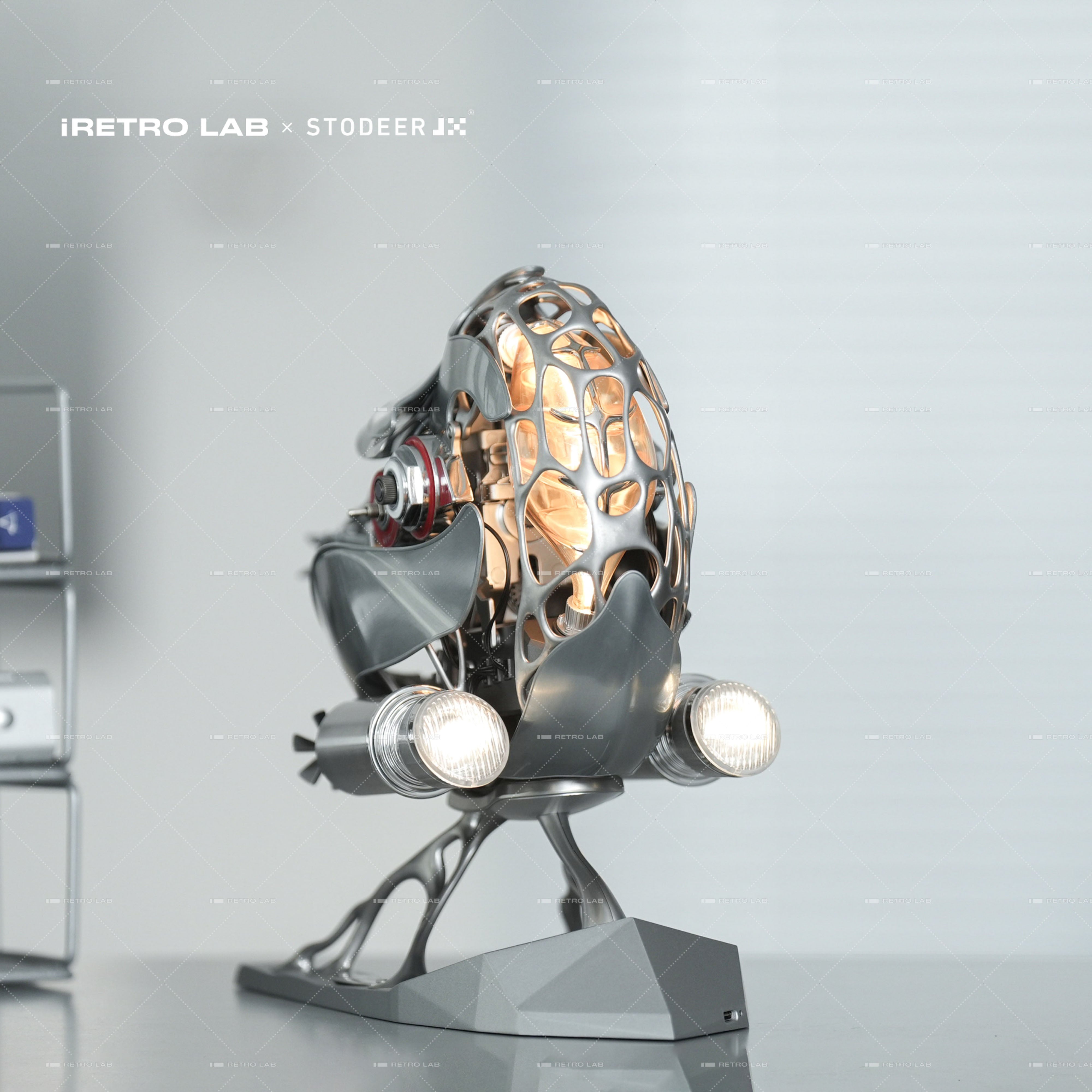 iretrolab Creative Mechanical Metal Nautilus Model, High-end Art Puzzle Kit-The Perfect Fusion of Nature and Art SD-02