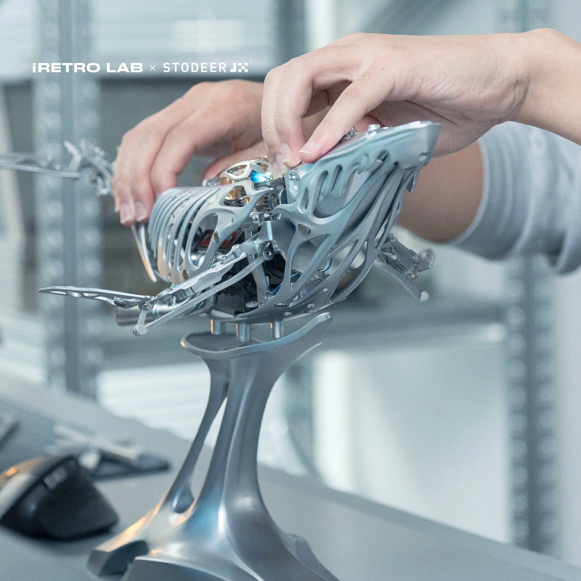 iretrolab Mechanical Metal Humpback Whale Model– Premium Steampunk 3D Metal Art model for Collectors, Decor & Gift Giving-SD-03