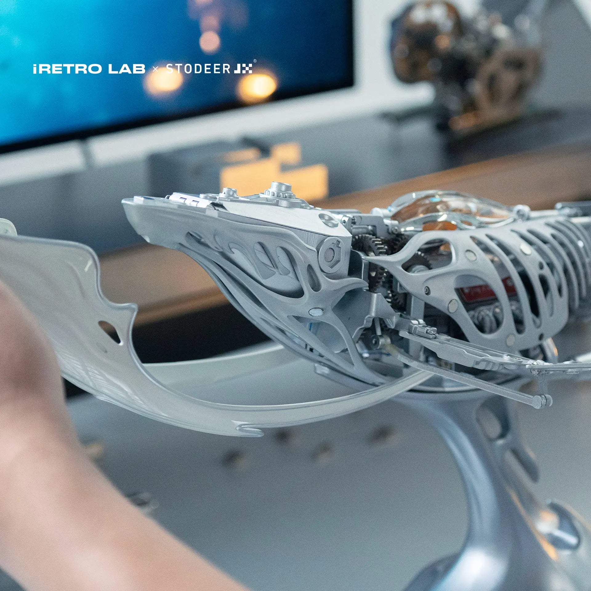 iretrolab Mechanical Metal Humpback Whale Model– Premium Steampunk 3D Metal Art model for Collectors, Decor & Gift Giving-SD-03