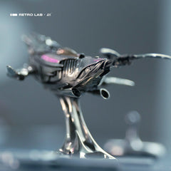 iretrolab Humpback Whale Mini Sculpture,Collectible Metal Desk Ornament