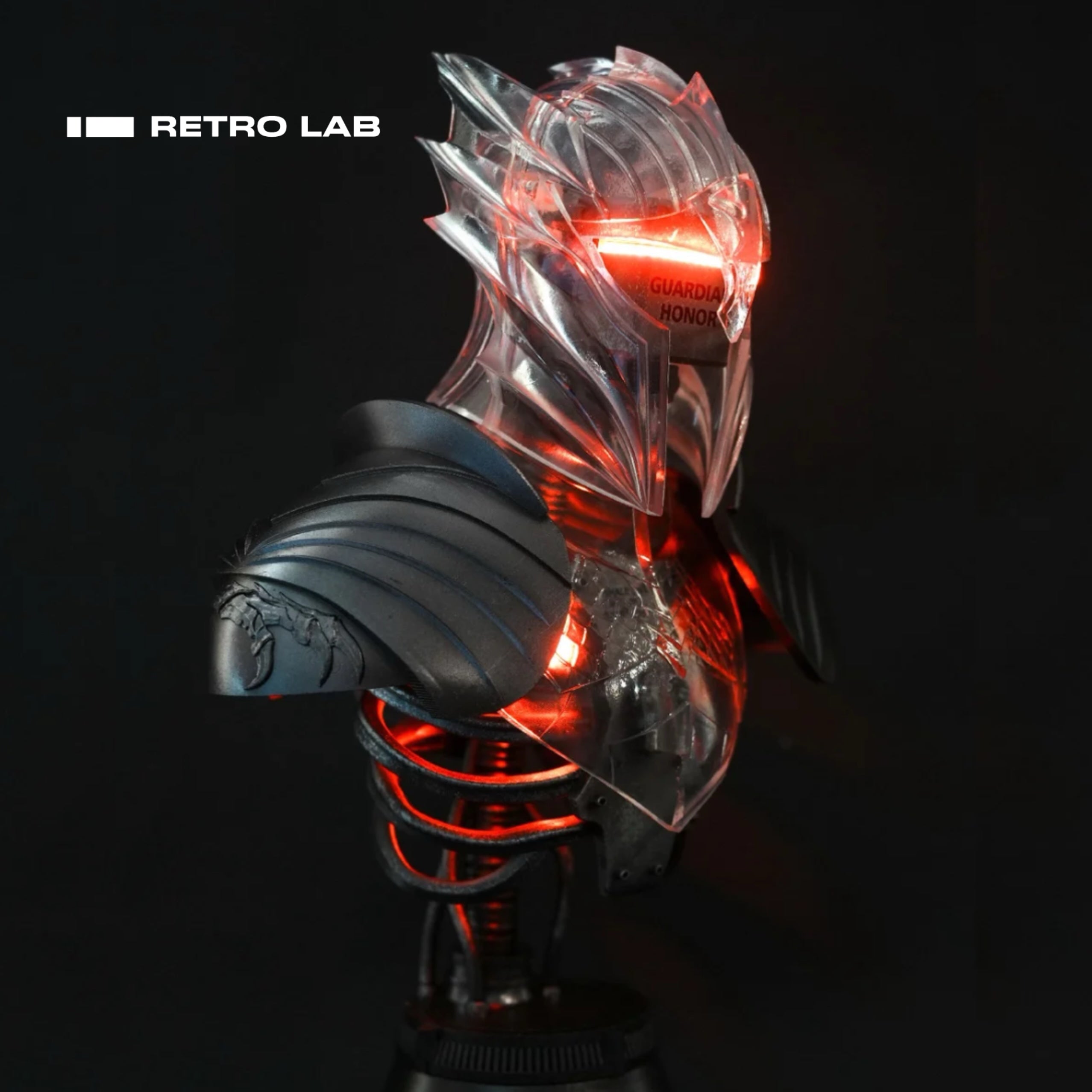 iretrolab The Dragon Knight – Steampunk Dragon Helmet Lamp