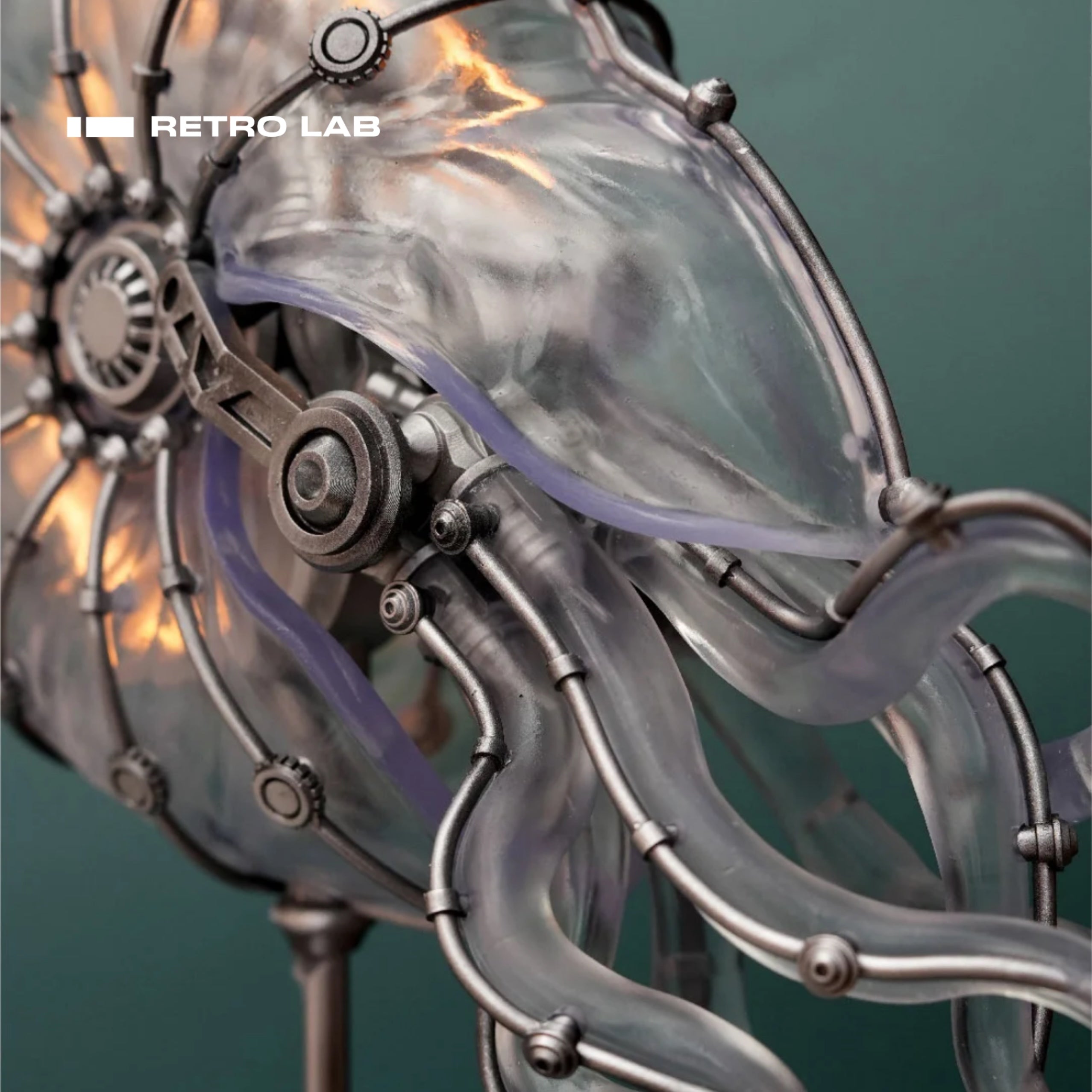 iretrolab Tidal Pulse – Steampunk Mechanical Nautilus Lamp