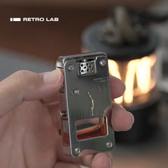 iretroLab Transparent Kerosene Lighter – Retro Mechanical Flip Ignition