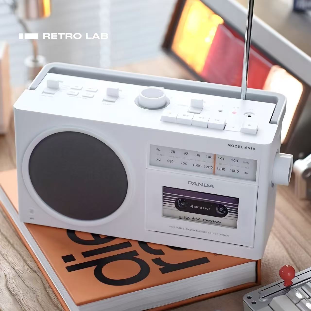 iretrolab Retro Bluetooth Cassette Player with AM/FM Radio