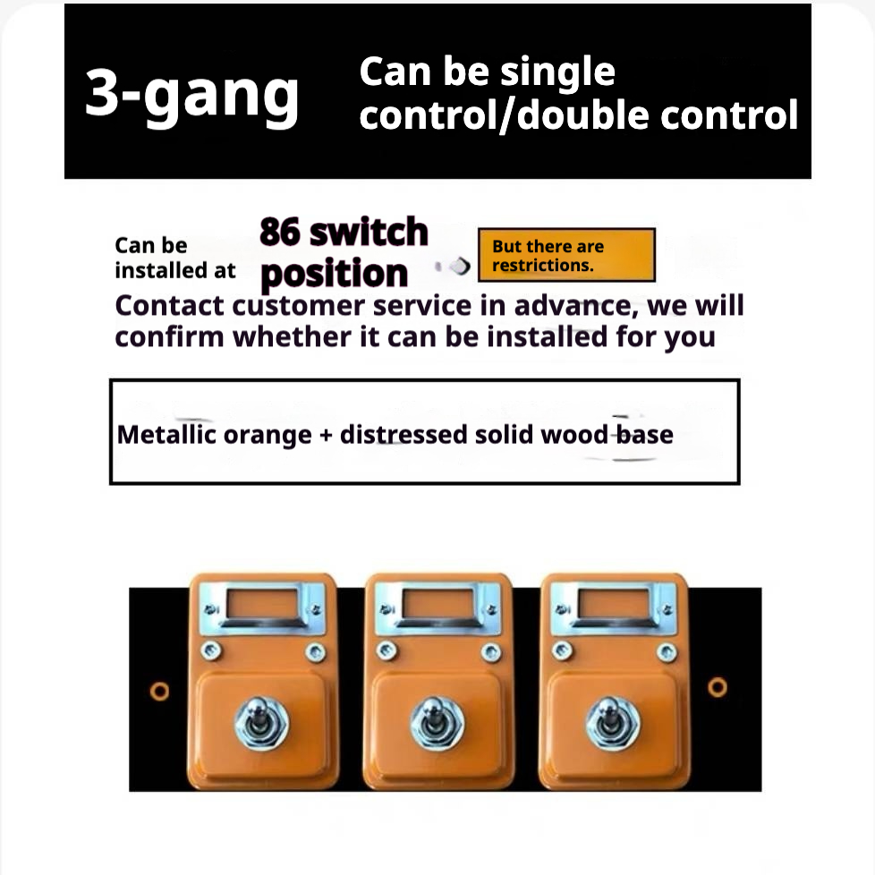 Iretrolab Retro Metal Wall Switch – Industrial Vintage Design with Label Tag