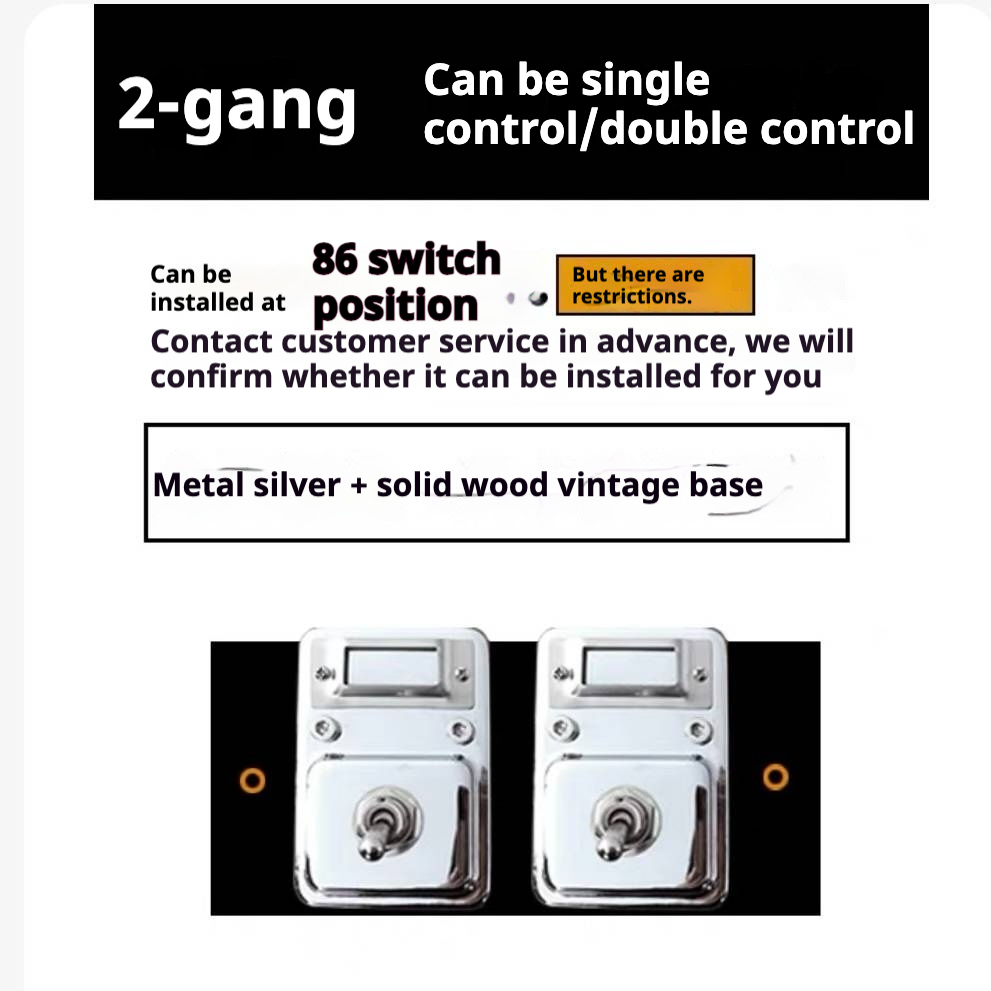 Iretrolab Retro Metal Wall Switch – Industrial Vintage Design with Label Tag