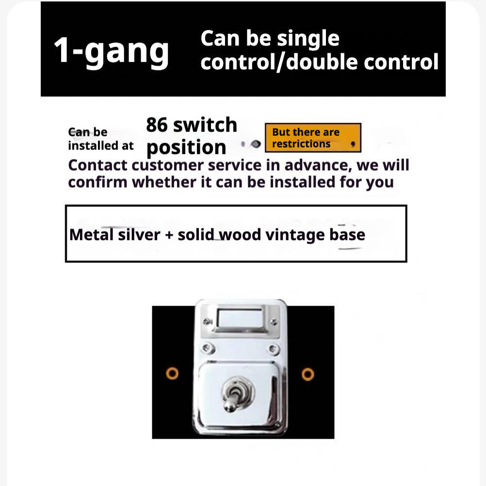 Iretrolab Retro Metal Wall Switch – Industrial Vintage Design with Label Tag