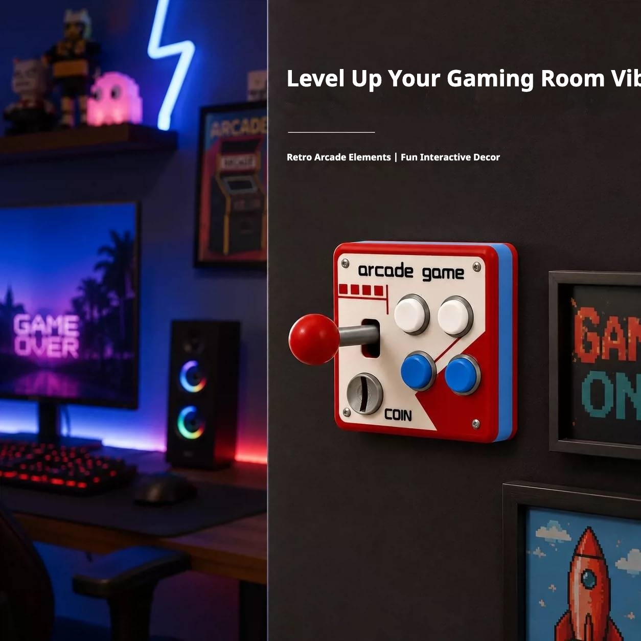 iretrolab Arcade Joystick Switch Panel — Creative DIY Wall Decor