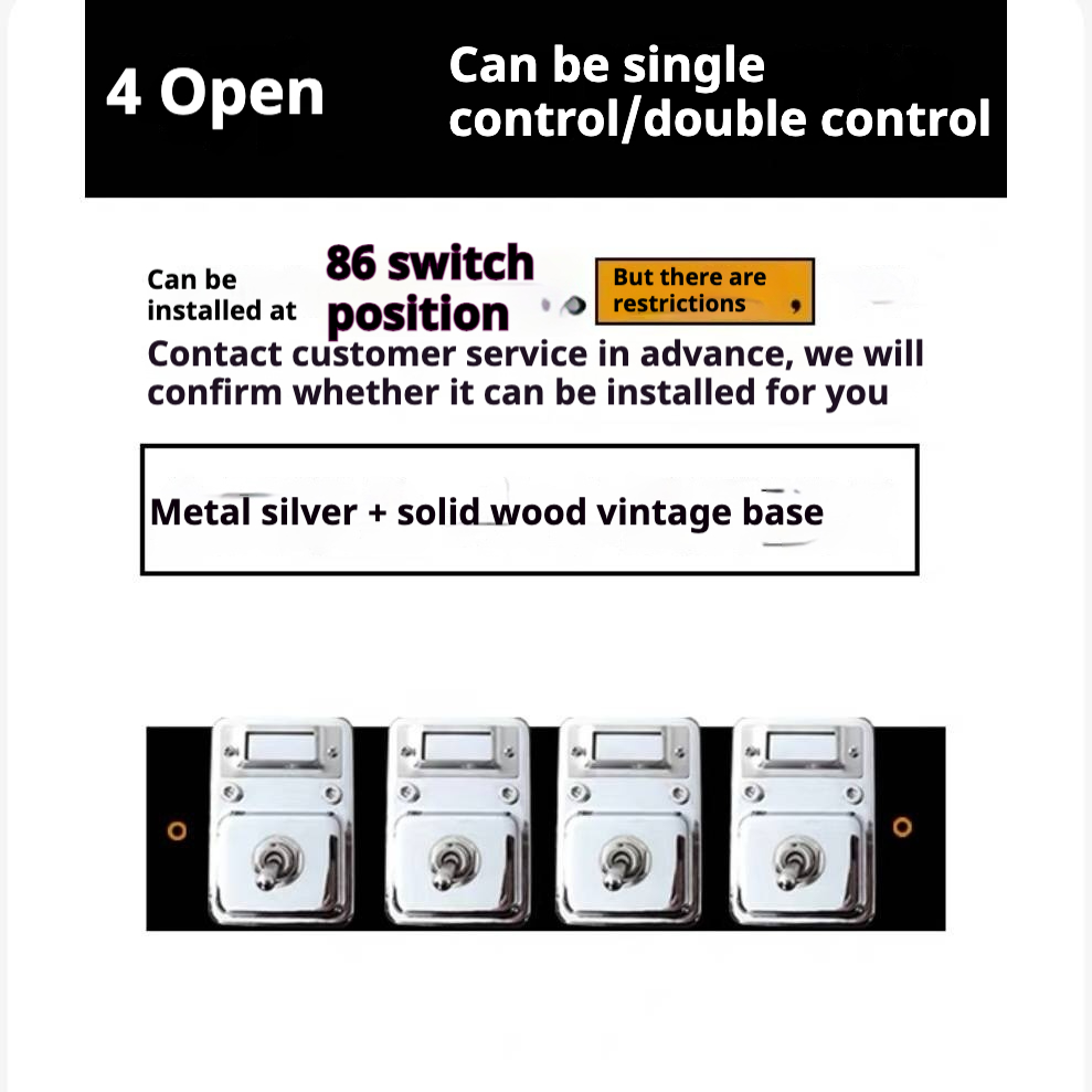 Iretrolab Retro Metal Wall Switch – Industrial Vintage Design with Label Tag